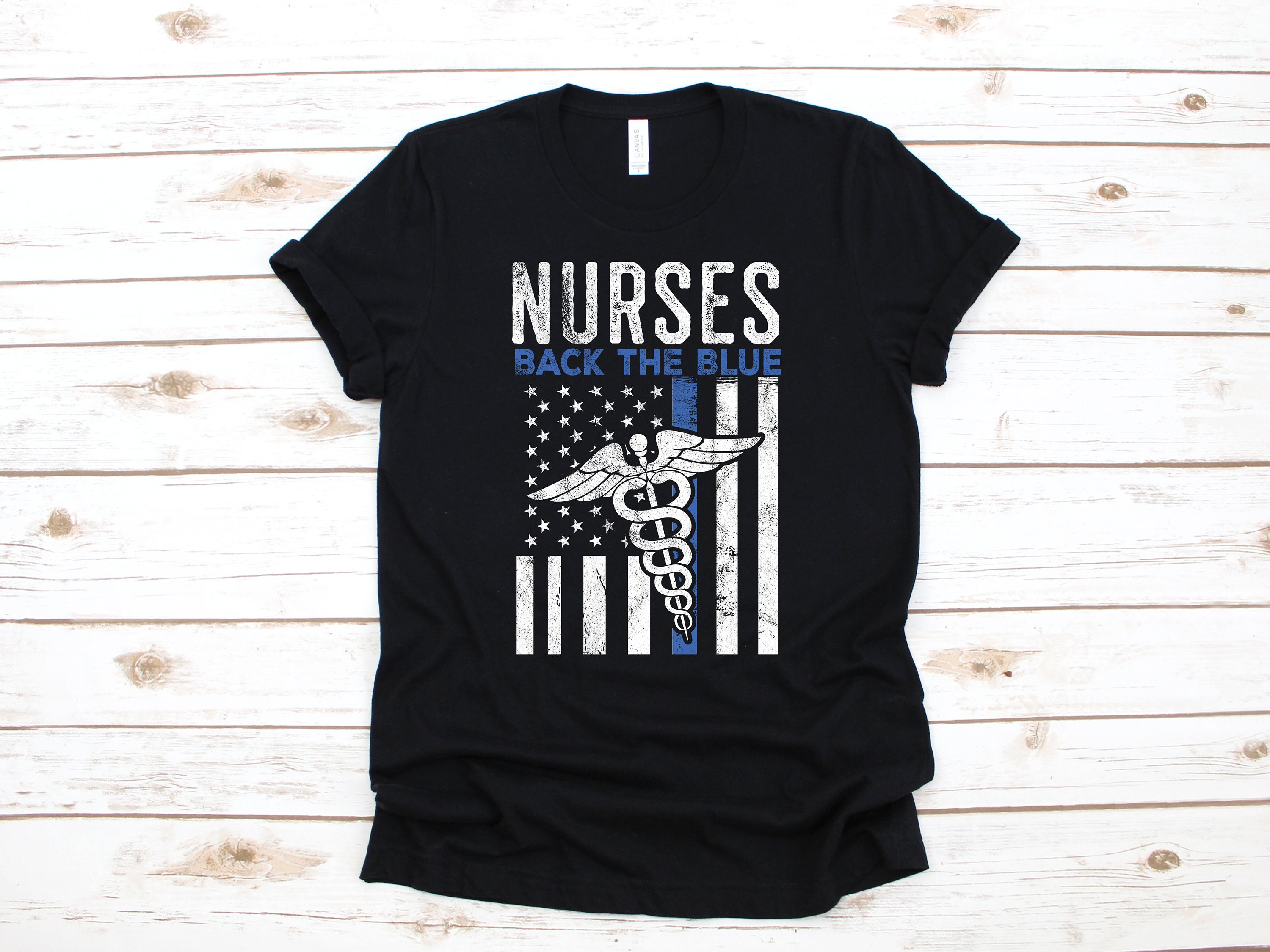 Blue Shirt Nurse Police Thin Blue Line 