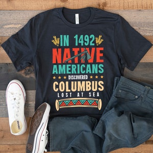 Los nativos americanos descubrieron la camiseta de Colón, camiseta sin mangas indígena, sudadera con capucha, sudadera, manga larga, regalo de ropa de camiseta para niños