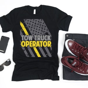Tow Truck Operator American Flag USA, T-Shirt, Tank Top, Hoodie, Sweatshirt, Long Sleeve, Apparel Gift