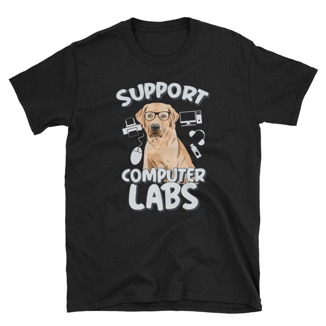Funny Computer Labs Dog T-shirt | Technical Support Pun Gift - Etsy
