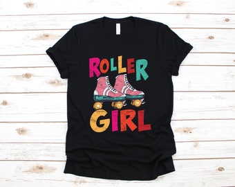 Roller Girl Shirt, Rollerskate Shirt, Retro Rollerskating Women's Tee, Cute Kids T-Shirt, Hoodie, Sweatshirt, Lange Mouw