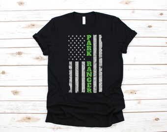 Park Ranger Thin Green Line Shirt, American Flag USA T-Shirt, July 4th, Long Sleeve, Sweatshirt, Hoodie, Tank Top