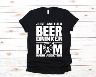 Beer Ham Radio Shirt, Funny Antenna T-Shirt, Gifts For Radio Operators, Tank Top, Hoodie, Sweatshirt, Long Sleeve, Apparel Gift