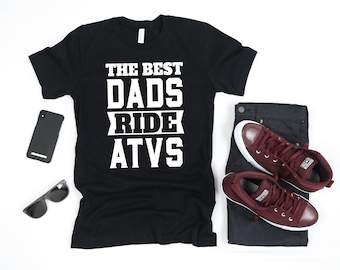 Bästa pappor åker fyrhjuling T-shirt, ATV T-shirt, ATV Fars dag, 4-hjuling långärmad, fyrhjulingströja, T-shirts, Hoodie