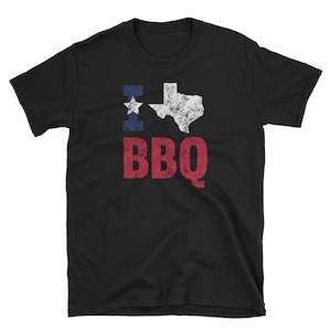 Texas BBQ Camicia Barbecue Brisket T Camicia Dallas Houston Texas Bandiera Regalo