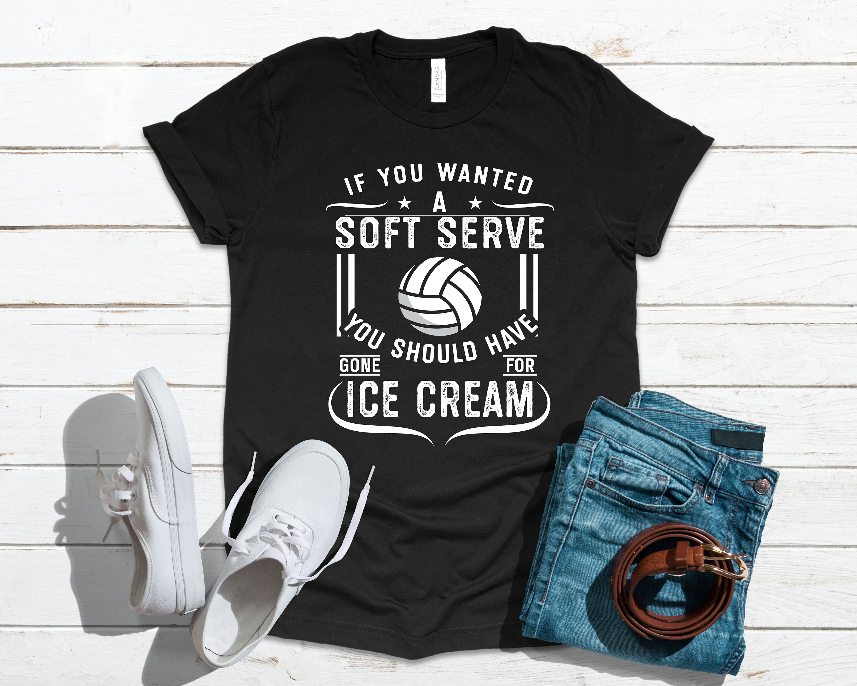 Volleyball Soft Serve Ice Cream Funny Apparel Pun Gift | Etsy