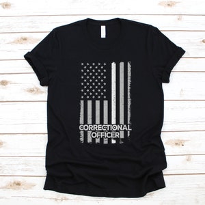 Correctional Officer Shirt, American Flag Correcitonal Officer T-Shirt, Corrections Officers Tank Top, Hoodie, Sweatshirt, Long Sleeve