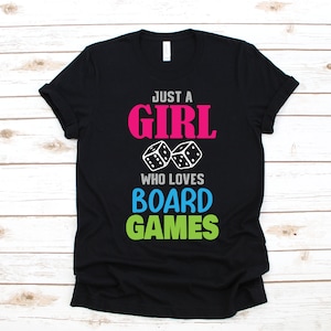 Girl Who Loves Board Games T-Shirt, Board Game Kids Tee, Tank Top, Hoodie, Sweatshirt, Long Sleeve, Kids Tee Apparel Gift