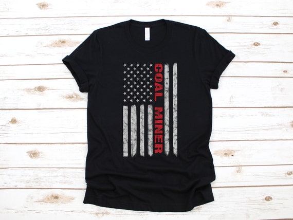 Coal Miner T-Shirt, Coal Miner Flag 4th July T-Shirt Coal Miner T-Shirt, Coal Miner Flag 4th July T-Shirt