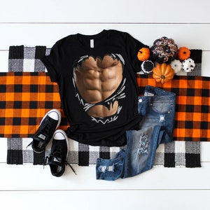 Six Pack Abs Funny Halloween Muscles Costume  T-Shirt  Apparel Gift Kid Child Infant Baby Bodysuit One Piece
