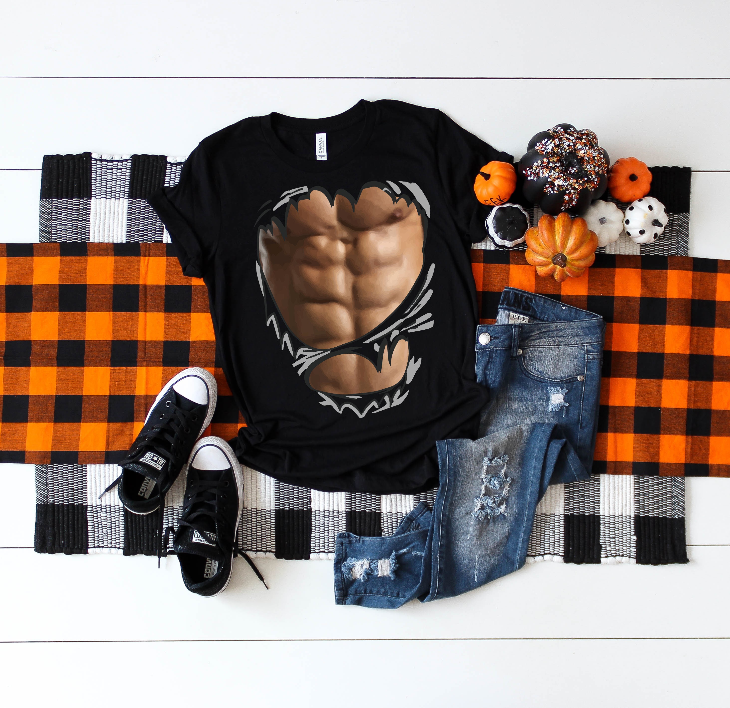  Funny Abs Muscles Bodybuilder Halloween Costume T-Shirt :  Clothing, Shoes & Jewelry