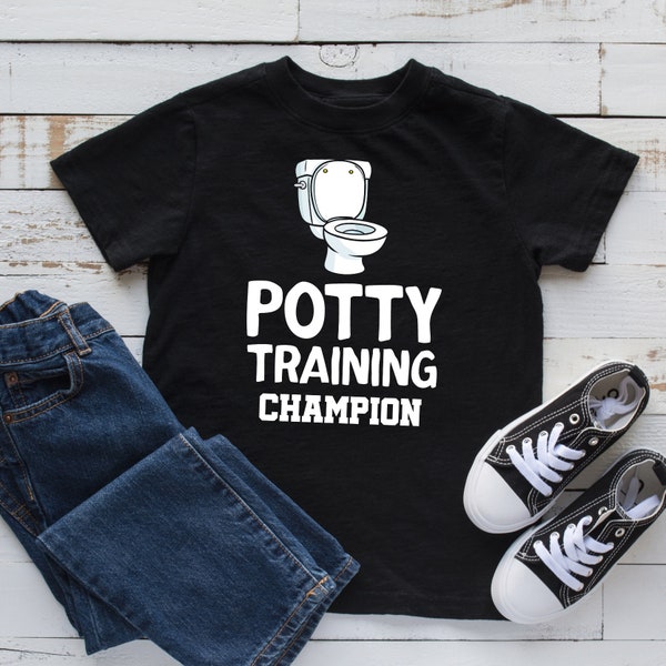 Potty Training Champion T-Shirt, Toddler Tee, Kids Hoodie, Children's Achievement Shirt