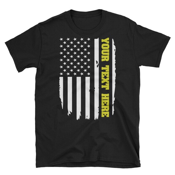 American Flag 911 Dispatcher T-Shirt Gold Line Usa Flag American Flag 911 Dispatcher T-Shirt Gold Line Usa Flag