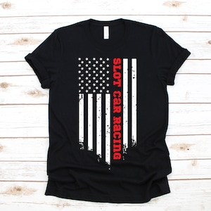 Slot Car Racing T-Shirt, USA American Flag Slot Car Shirt, Slotcar Racer Tank Top, Hoodie, Sweatshirt, Long Sleeve