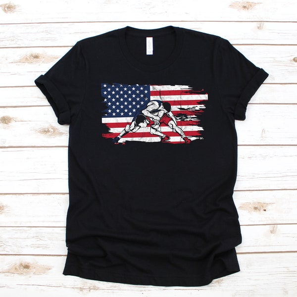 Wrestling American Flag USA Wrestler, T-Shirt, Tank Top,  Hoodie, Sweatshirt, Long Sleeve, Apparel Gift