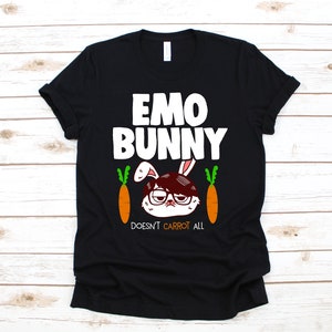 Emo Bunny T-Shirt, Funny Emo Tee, Tank Top, Hoodie, Sweatshirt, Long Sleeve, Kids Tee Apparel Gift
