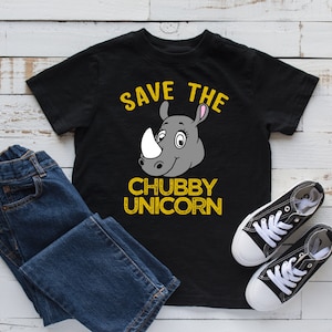 Save Rhinos Chubby Unicorn T-Shirt, Funny Cute Rhinoceros Tee, Toddler Tee, Tank Top, Hoodie, Sweatshirt, Long Sleeve, Kids Tee Apparel Gift