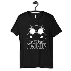Grappig nijlpaard T-shirt, zo hippe hoodie, nijlpaard tanktop, humoristische lange mouw, kinder nijlpaard tee, babybody, peutershirt, damesshirt