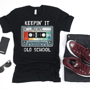 Old School Hip Hop Retro Mixtape 1990er Jahre | T-Shirt | Tank-Top | Hoodie | Sweatshirt | Lange Ärmel |   Bekleidung Geschenk