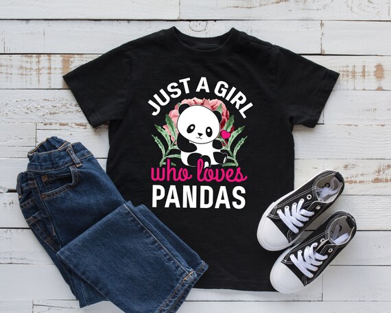 Fille qui aime Pandas T Shirt Panda mignon Sweat a capuche pour enfants Debardeur Sweat shirt Sweat shirt Manches longues Cadeau de vetements de tee pour enfants Etsy France