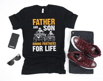 ATV Vater und Sohn T-Shirt, Papa ATV T-Shirt, 4-Wheeler langärmelig, vier Wheeler Sweatshirt, ATV Rider Kinder T-Shirts, Hoodie