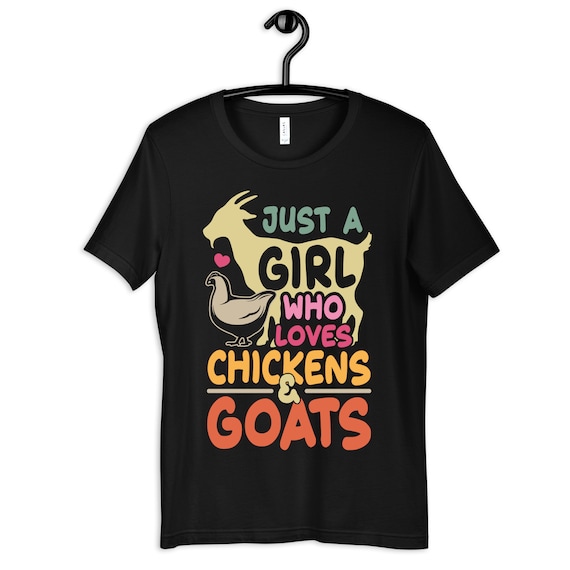 Buy Girl Who Loves Chickens and Goats Shirt, Cute Farm T-shirt, Barn, Womens  Tee, Hoodie, Sweatshirt, Tank Top, Kids Tee, Toddler Baby Clothing Online  in India 