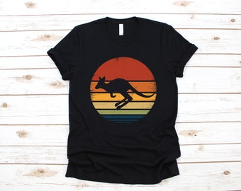 Retro Kangaroo T-Shirt, Cute Kangaroo Shirt, Kangaroo Women's Tee, Tank Top, Hoodie, Sweatshirt, Long Sleeve