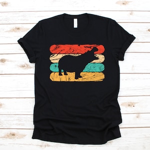 Retro Hippo T-Shirt, Hippopotamus Tank Top, Hoodie, Sweatshirt, Lange Mouw, Kids T-Shirt Cadeau