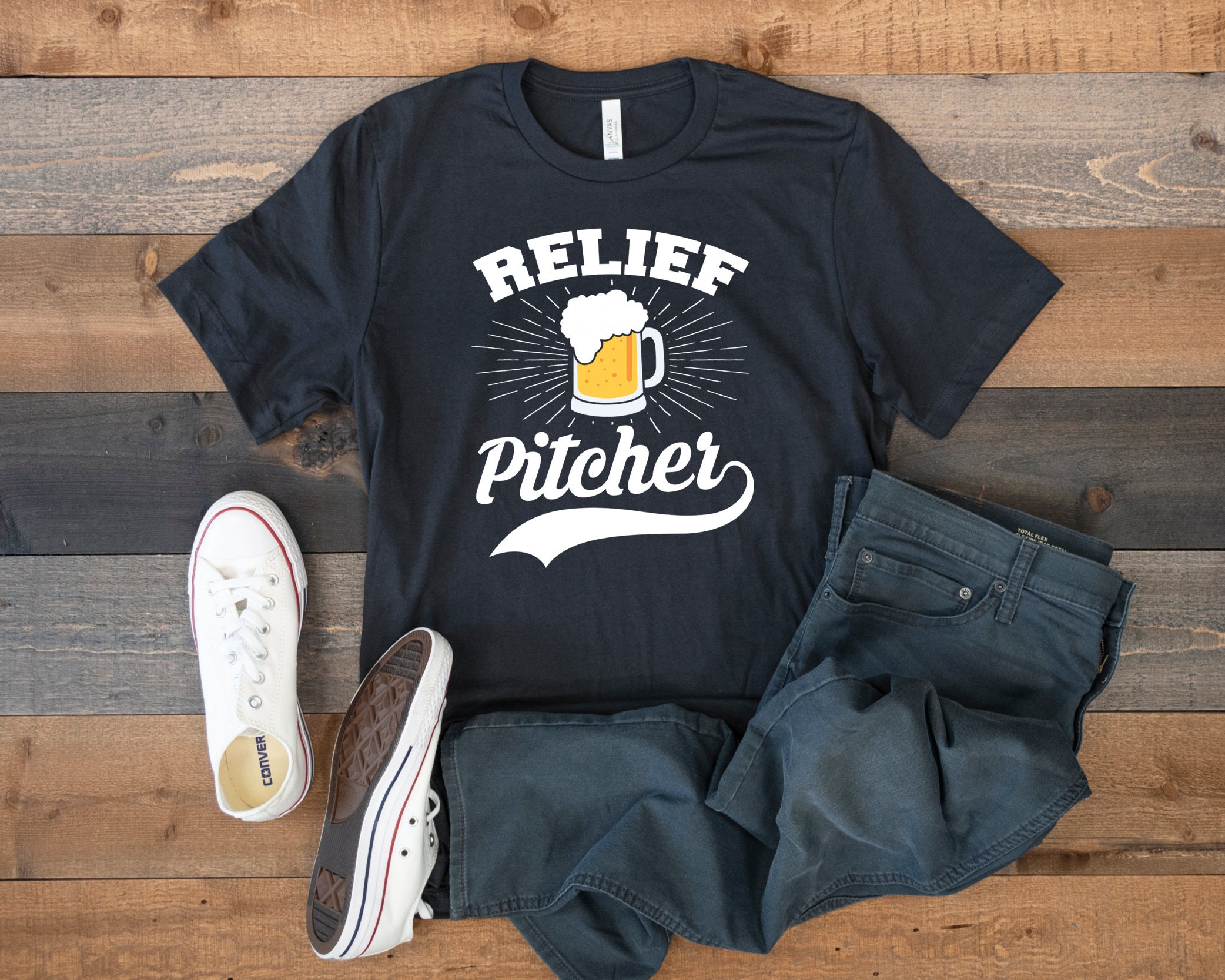Relief Pitcher Beer T-shirt, Funny Beer Baseball, Craft Beers Tank