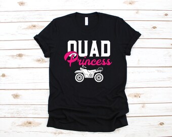Quad Princess T-Shirt, Cute Girl ATV Shirt, 4-Wheeler Long Sleeve, Four Wheeler Sweatshirt, Children Kids Tees, Hoodie, Tank Top