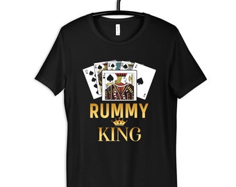 Rummy King Shirt, Funny Rummy T-Shirt, Rummy Tee, Gin Rummy Gift, Hoodie, Long Sleeve, Tank Top, Sweatshirt
