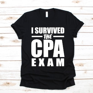 Überlebte CPA Prüfung T-Shirt, lustige CPA Shirt, CPA Tank Top, Geschenke für Buchhalter, Sweatshirt, langarm, Geschenk