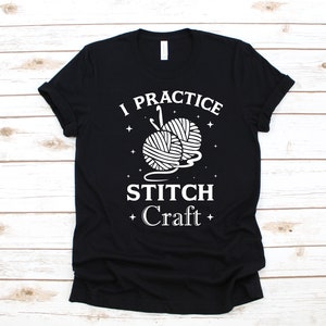 Long Sleeve Kids Tee Apparel Gift Funny Knit Quilting Tank Top Sweatshirt I Practice Stitch Craft T-Shirt Hoodie Crochet Yarn Tee