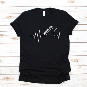 Funny Shark Heartbeat T-Shirt, Funny Beach Tank, Shark Tank Top, Hoodie, Sweatshirt, Long Sleeve, Kids Tee Apparel Gift