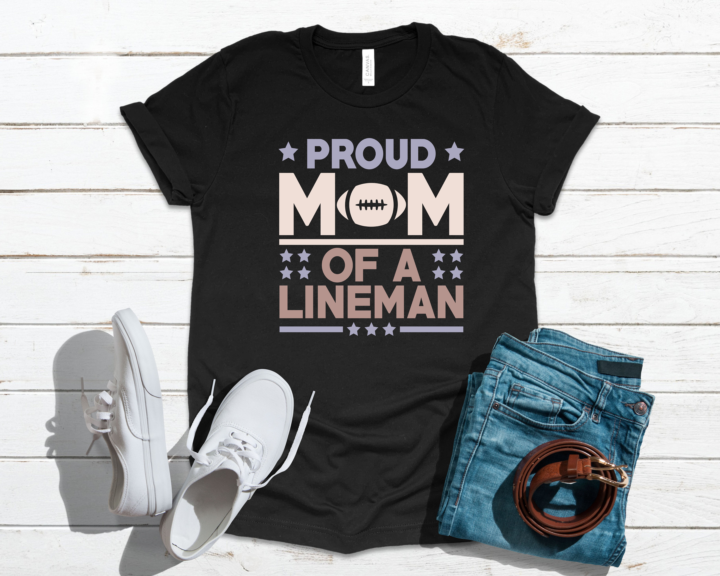 Football Linemen Mom Center Mother, T-shirt, Tank Top