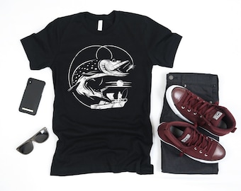 Nördliche Hecht Fischer Muskie T-Shirt, Tank-Top, Hoodie, Sweatshirt, langärmelig, Kind Bekleidung Geschenk