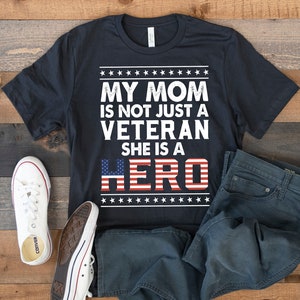 My Mom Is A Veteran T-Shirt, Veteran Son Tochter, Tank Top, Hoodie, Sweatshirt, Langarm, Kinder Tee Bekleidung Geschenk