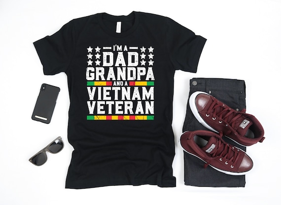 Distressed American Flag My Dad Is A Vietnam Veteran Tee Distressed American Flag My Dad Is A Vietnam Veteran Tee