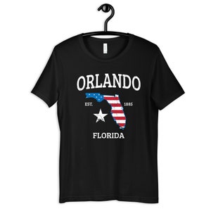 Orlando Est 1885 Shirt, Orlando Florida American Flag T-Shirt, Hoodie, Women’s Tee, Kids Apparel, Sweatshirt, Tank Top