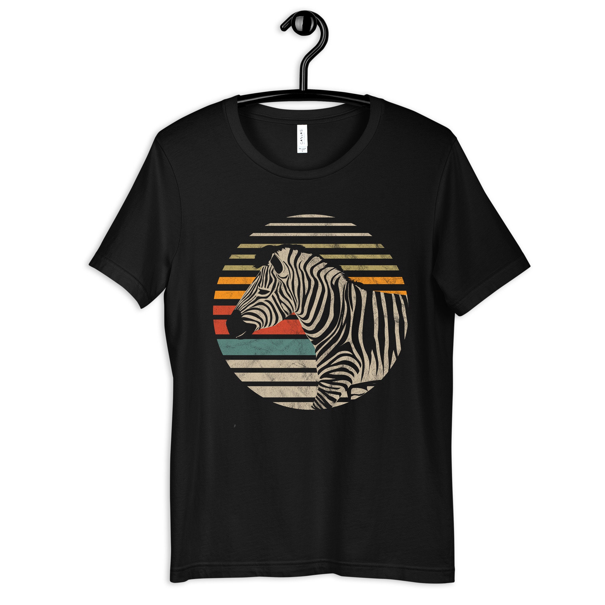 Retro Zebra Shirt, Colorful Zebras T-shirt, Zoo Kids Tee