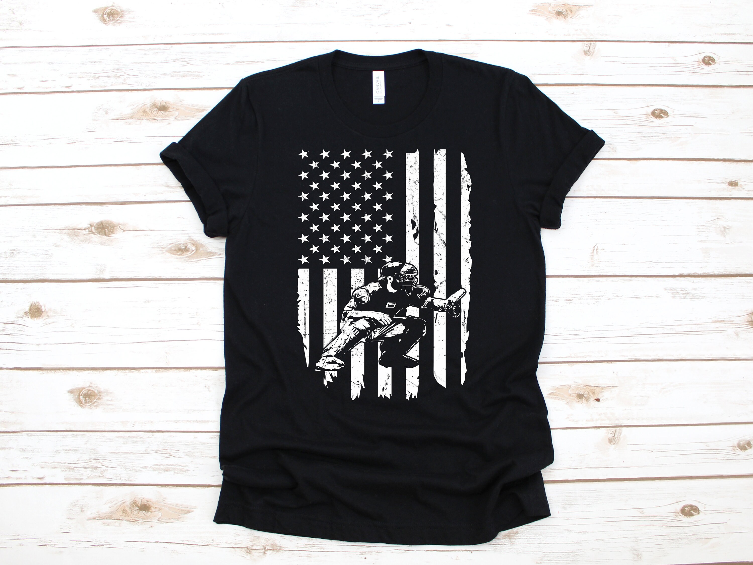 Ameri VINTAGE BACK PRINT BASEBALL TEE