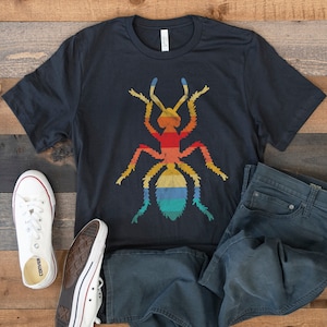 Ameisen T-Shirt, Retro Ameisen T-Shirt, Insekten Käfer Tank Top, Hoodie, Sweatshirt, Langarm, Kinder Tee Bekleidung Geschenk