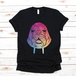 Retro Walrus camiseta, morsas camisa, morsa manga larga, sudadera, camisetas para niños, sudadera, camiseta sin mangas, camiseta sin mangas