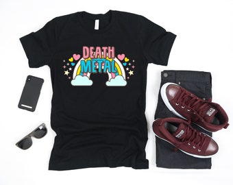 Tod Metall Musik Regenbogen lustige Konzert T-Shirt, Tank-Top, Hoodie, Sweatshirt, langärmelig, Kind Bekleidung Geschenk