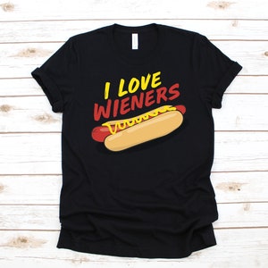 I Love Wieners T-Shirt, Funny Hotdog Shirt, Hotdog Lover BBQ Tank Top, Hoodie, Long Sleeve, Sweatshirt