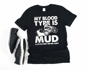 Lustige ATV T-Shirt / ATV mein Blut Typ ist Schlamm / 4-Wheeler langärmelig / vier Wheeler Sweatshirt / ATV Rider Kinder T-Shirts / Hoodie