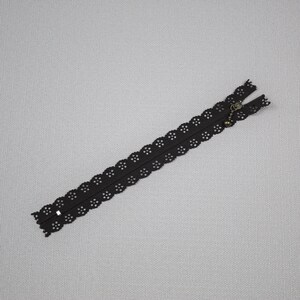 Fermeture éclair dentelle 20cm - Brun