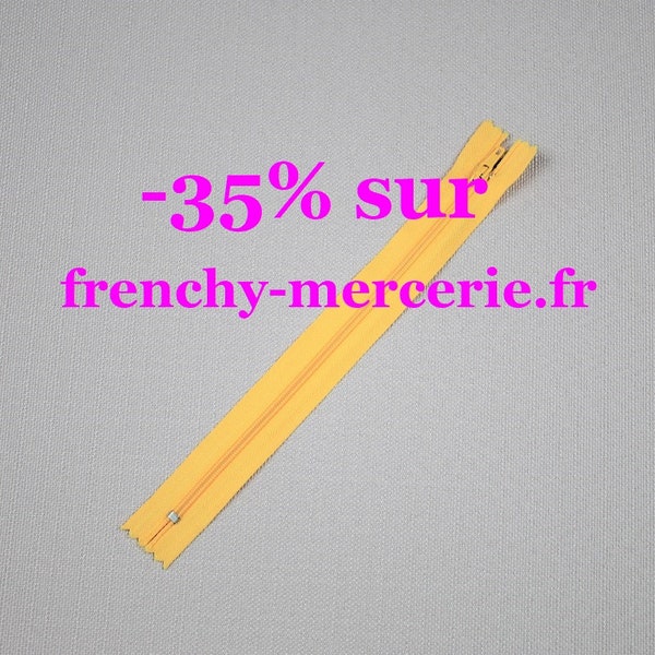 Fermeture éclair 20cm - Jaune