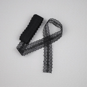 Dentelle 28mm - Noir (différentes tailles)