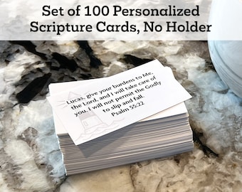 Lighthouse 100 Personalized Scripture Cards Without Card Holder Personalize Bible Verse Card Scripture Gift Custom Prayer Card Encouragement